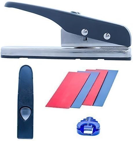 DIY Guitar Pick Punch Tool Kit - You Can Easily Make Your Own Guitar Plectrum Picks With Our Guitar Pick Maker - Great Gift for Guitarist 4 FREE Pick Sheets and 1 Pick Holder Included