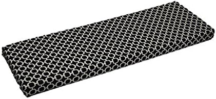 Black White Geometric Hockley Print 3" Thick Foam Swing / Bench / Glider Cushion with Ties - Indoor / Outdoor - Choose Size