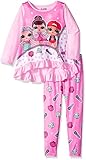AME Sleepwear Girls' Little L.O.L. Surprise 2-Piece Pajama Set, Pink Trio, 6