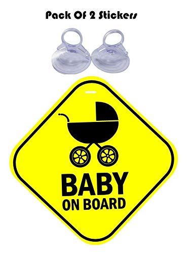 KaaHego Baby On Board Safty Windows Car Sticker (Pack of 2) CV-52