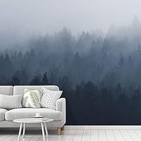 signwin Wall Mural Foggy Forest Removable Self-Adhesive Wallpaper...