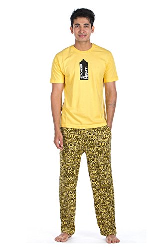 nuteez words pyjama set for men