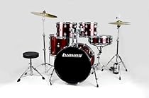Ludwig 5 Piece Accent Drive Drum Set with Hardware & Cymbals, Wine Red
