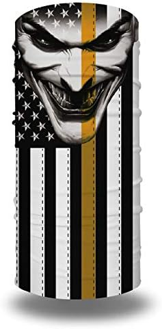 Black polyester balaclava face mask with 100 design.