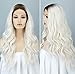 Platinum Blonde Wig Lace Front Wigs for Women Synthetic Ombre Wig 22 inches