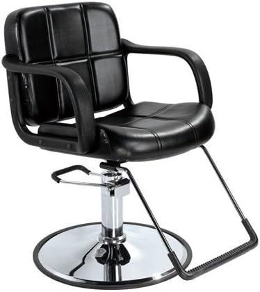 Best Hair Salon Chair Anthea Hydraulic Hairdresser Styling Chairs New Black PU Leather Chrome Base