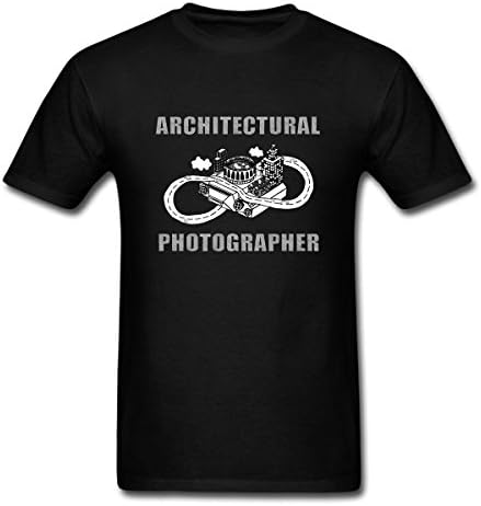 ARCHITECTURAL PHOTOGRAPHER Man Graphic Tee Crew Neck T-Shirt Black Size XXL