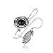 Vintage Style 925 Sterling Silver Black Onyx Earrings with Swirl Design & Secure Backs