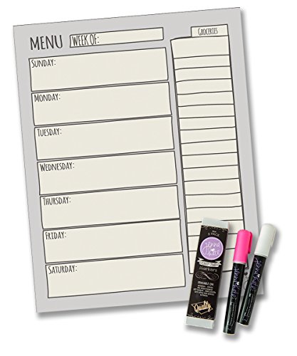 image for Jennakate Grey Magnetic Menu Dry Erase - 11