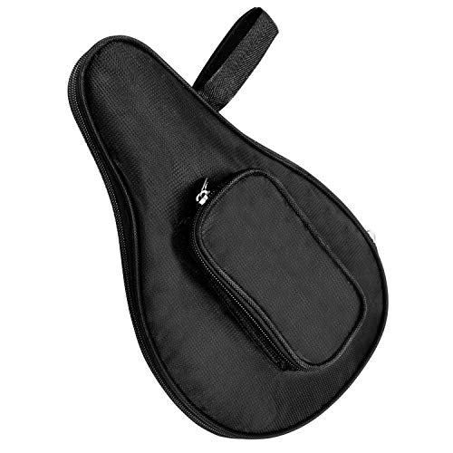 SelfTek Table Tennis Bat Bag Waterproof Ping Pong Paddle Bat Pouch with Ball Case