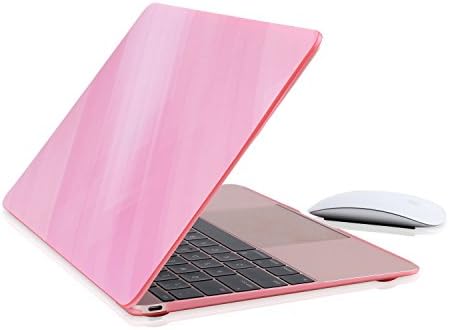 WINHI MacBook 12 Inch Case with Retina Display Rubberized Hard Folio Case Cover for Model A1534 (with Keyboard Protective Film &amp; Mouse Pad) - Colour Gradient