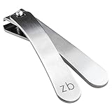 Toenail Clippers by Zizzili Basics - Heavy Duty Stainless Steel Toe Nail Clipper for Men and Women - Sharp Cutter for Thick Nails