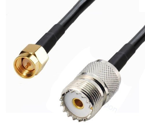 DHT Electronics Yaesu Kenwood Handheld to PL259 Cable SMA Male to UHF SO239 Connector, 20-Inch