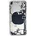 Cell4Less Back Housing Assembly Metal Frame w/Back Glass - Sim Card Tray and Camera Frame and Lens for iPhone X NO Logo (White)