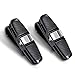 homEdge Sun Visor Clip, 2 Packs Sunglasses Holder for Car Sun Visor, Car Sunglasses Clip, Glasses Hanger Mount with Card Clip-Silver