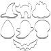 LILIAO Halloween Cookie Cutter Set - 7 Piece - Pumpkin, Ghost, Skull, Witch Hat, Candy Corn, Bat and Frightened Cat Biscuit Fondant Cutters - Stainless Steel
