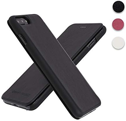 iPhone 7 Plus Case - iPhone 8 Plus Cases - Flip Phone Case - Wallet Phone Cases - Anti-Radiation Phone Case - Leather Wallet Cover - Apple iPhone 7/8 Plus Case (Black)