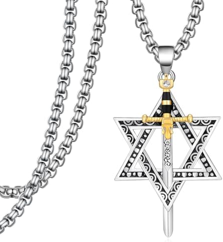 Gungneer 3D Satanic Hexagram Goat Head Pendant Necklace Stainless