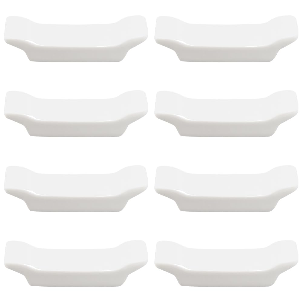 PLIGREAT 8 Pcs White Porcelain Chopstick Rest Chinese Ceramic Chopstick Holder Chopsticks Rack for Japanese Sushi Chinese Restraurant Hotel Creative Spoon Fork Stand Dinning Room Tabletop Decoration