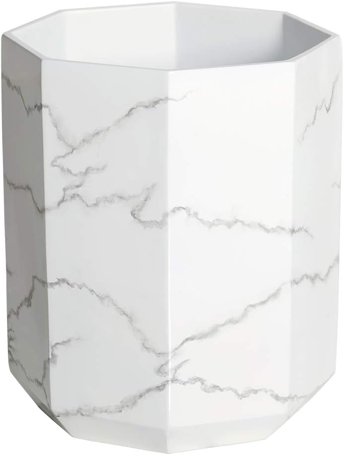 Allure Home Creation Marble Effect Trash Can Marble Design Small