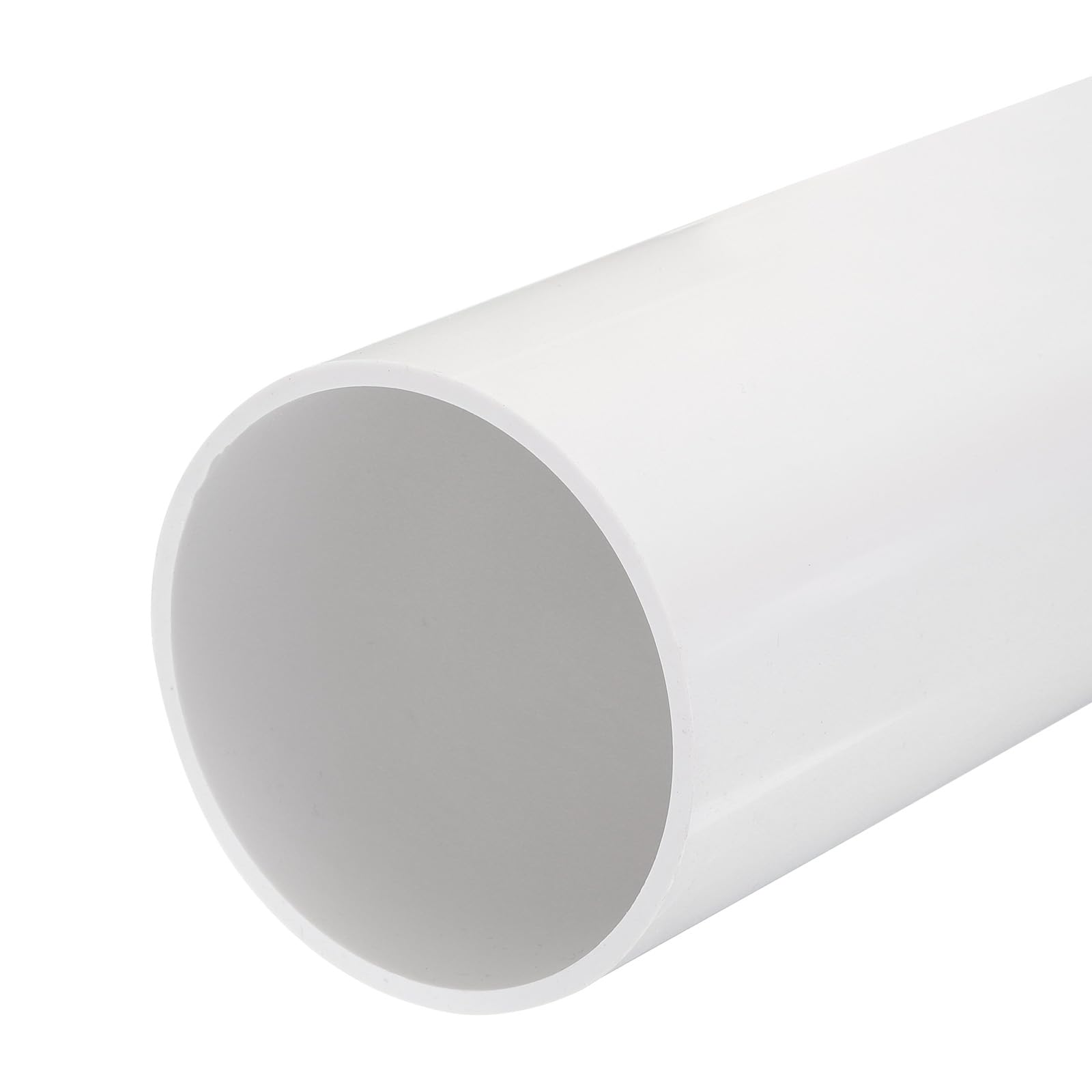 Photo 1 of MECCANIXITY PVC Rigid Tube Round Pipe Tubing Hardware Tubing 101.6mm ID 110mm OD 20cm/8" Length White High Impact for Water Pipe, Crafts
