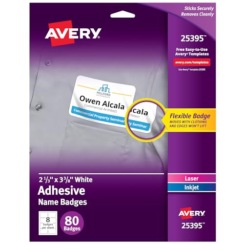 Avery Flexible Name Tag Stickers