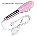 Hair straightener,PrettyQueen Professional Detangling Hair Brush Hair Styling Comb Digital Anti Static Anti-Scald Ceramic Heating Iron Pink Hair Massage Straightening Irons