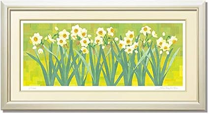 Amazon 絵画 藤谷壮仁郎 春を告げる水仙 版画 インテリア 絵画生活 アートフレーム ポスター 通販