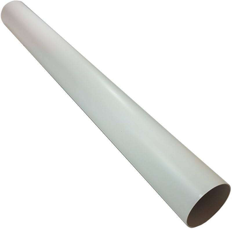 Kair 100mm Plastic Ducting Pipe 1m - Rigid Round Duct Channel UK Made