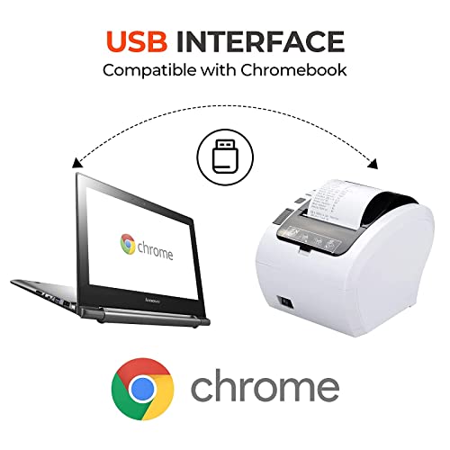 MUNBYN Receipt Printer, Thermal Receipt Printer Works with Windows Mac