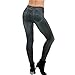 Eastabile Womens' Jeans Printed Slim Denim Jeggings Leggings Stretchy Pencil Pants (L, Black)