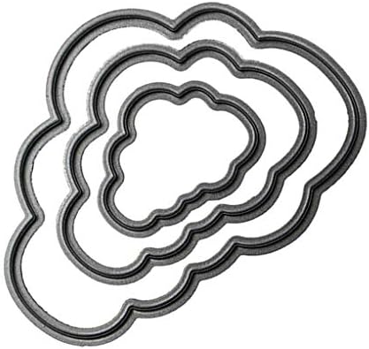 Timlatte Carbon Steel Cute Cloud Frame Stencil Embossing Cutting Dies 3D Scrapbooking Card Craft Dies