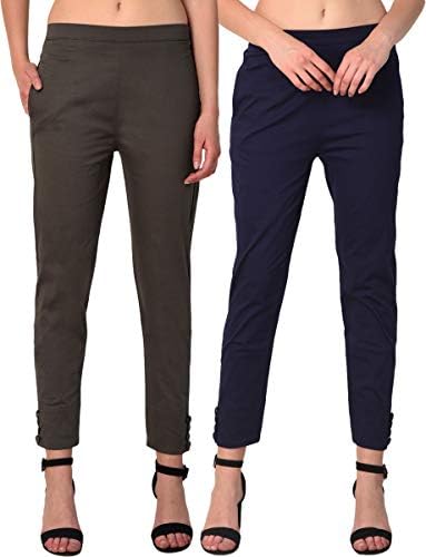 Women's Straight Fit Cotton Palazzo Pant Combo (Pack of 2)