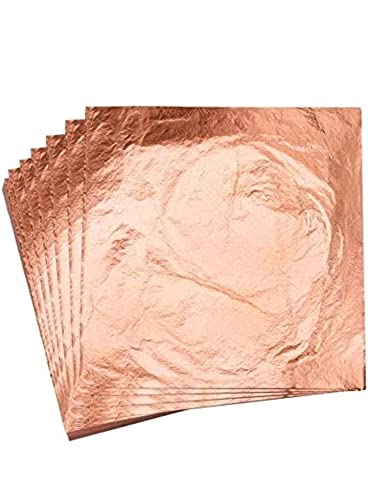 300 Gold Silver Copper Leaf 8X8CM Gold Foil Sheets for Crafts Resin, Scrapbooking, Gilding, Framing, Nail Art, Craft Supplies, Gold +Silver+Copper Leaf Sheets (300.PCS)