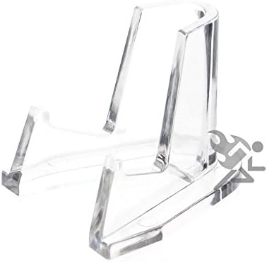 Pocket Watch Lighter & Knife Display Stand Deluxe Easels 1/2” Shelf, Clear 20 Pack
