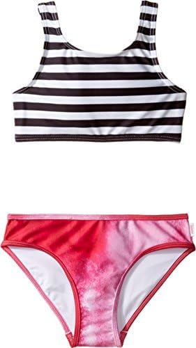 Munster Kids Baby Girl's Lulu Bikini (Toddler/Little Kids/Big Kids) Black/Pink Swirl Swimsuit Set