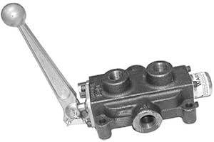 CROSS Manufacturing 100040 SCA Series Cast Iron Single Spool Monoblock Hydraulic Directional Control Valve, 3/4" x 3/4" x 1/2" NPT Female, 2500 psi, Grey