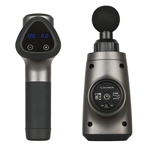 MASWATER Massage Gun Multifunctional Massage Gun Percussion Massager Quiet Portable Handheld Deep Muscle Massager 20 Speeds Helps Relieve Muscle Soreness and Stiffness Personal Massage Device (Black)