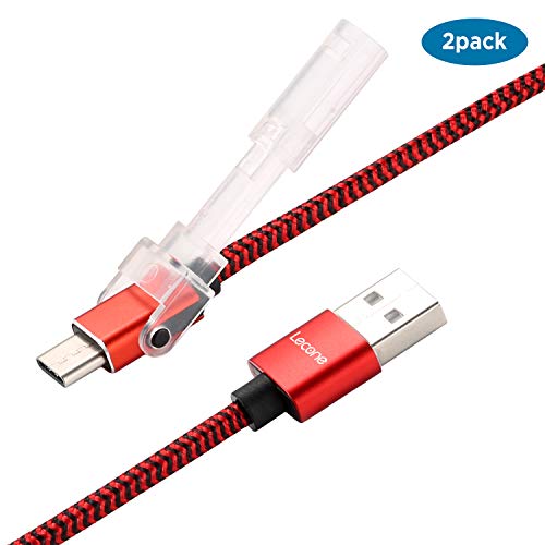 Type C Charging Cable with Phone Stand, Lecone 1m/3ft Nylon Braided USB C 2.0 Fast Charging & Data Transfer Cord for Samsung Galaxy Note 9 S10 S10 Plus S10e S9+, Nintendo Switch,USB C Device[2 Pack] - Thumbnail 7