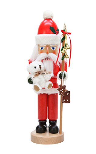 Alexander Taron Christian Ulbricht Decorative Santa with white teddy bear Nutcracker