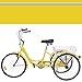 H&ZT Adult Tricycle 1-Speed Trike Cruiser Bike 3 Wheeled Bicycle w/Large Basket and Maintenance Tools, Men’s Women’s Cruiser Bicycles (Yellow, 1 Speed, 16″)thumb 1