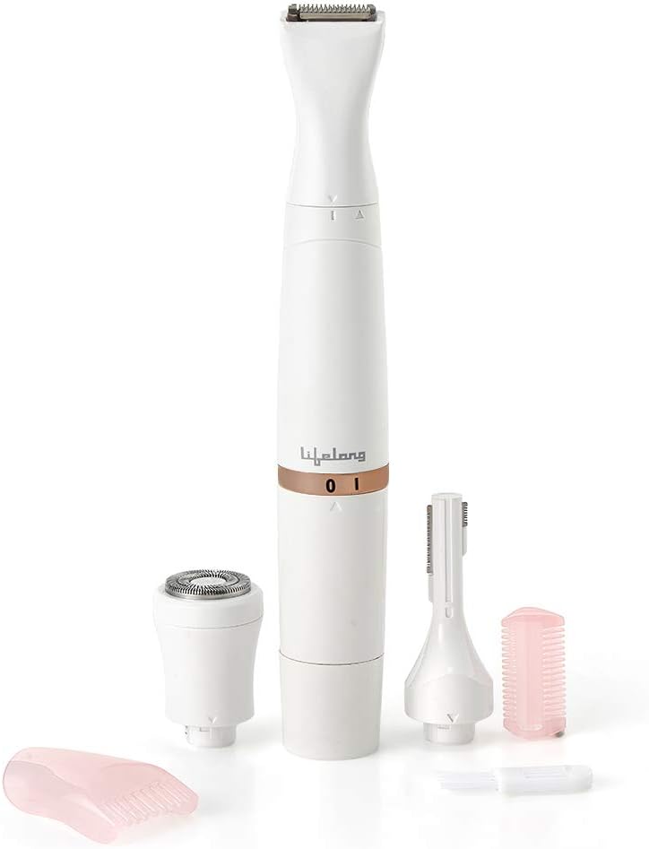Lifelong Llpcw30 Rechargeable Eyebrow, Underarms And Bikini Trimmer (White) - 1 Hour Runtime (1Year Warranty)
