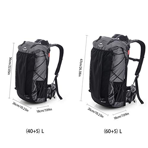 Naturehike 65L Internal Frame Hiking Backpack for Outdoor Camping