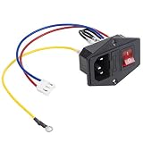 1PCS Power Socket Inlet Module Plug 5A Fuse Switch with 5Pcs Female 16-14 AWG Wiring Spade Crimp Terminals 3 Pin IEC320 C14 10A 250V Socket Switch