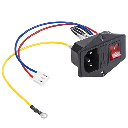 Bdney 1Pcs Power Socket Inlet Module Plug 5A Fuse Switch With 5Pcs