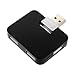 Seternaly Mini USB Hub 2.0 Creative U Shape Hub with 4-Port USB for PC Laptop USB Data Transfer Black