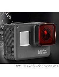 Qkoo 5 in1 Cubierta de la cubierta del filtro de la lente Caja Filtro a todo color Rojo Magenta Amarillo HD MRC-UV HD mrc-cpl Kit de filtro de lente de la cámara polarizador circular para GoPro Hero 5 Hero 6