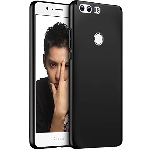 Huawei Honor 8 Case, honor FRD-AL10 Case, MicroP(TM) Super Frosted Shield Hard Case Cover Compatible for Huawei Honor 8 / honor FRD-AL10 (Black Hard Case F)