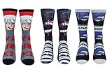 Tokyo Ghoul Socks Cosplay (3 Pair) - (1 Size) Tokyo Ghoul Gifts Kaneki Crew Socks Women & Men's