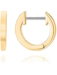 14K Gold Plated Cuff Earrings Huggie Stud | Small Hoop Earrings for Women